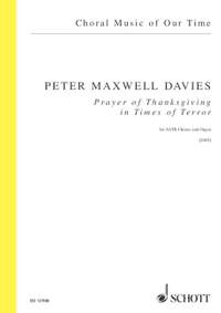 Maxwell Davies, Peter: Prayer of Thanksgiving for Times of Terror