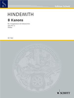 Hindemith, P: 8 Canons op. 45/2