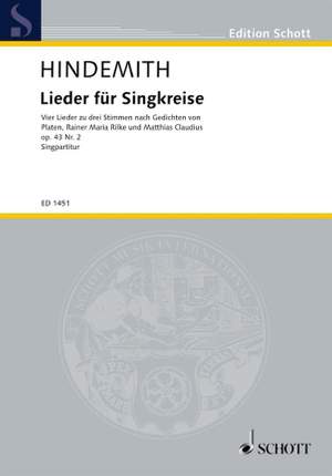 Hindemith, P: Lieder für Singkreise op. 43/2