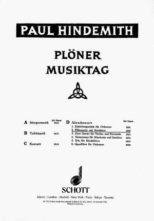 Hindemith, P: Plöner Musiktag