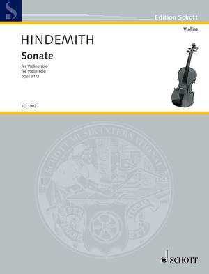 Hindemith, P: Violin Sonata op. 31/2