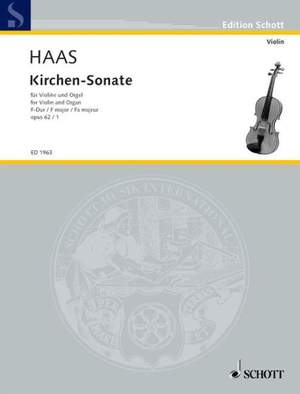 Haas, J: Kirchen-Sonate F-Dur F major op. 62/1