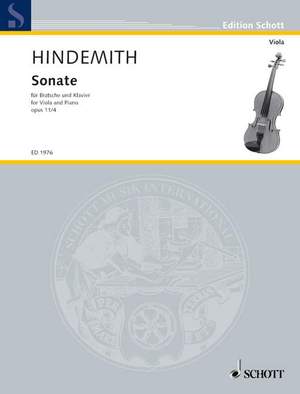 Hindemith, P: Viola Sonata in F op. 11/4