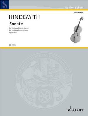 Hindemith, P: Cello Sonata op. 11/3