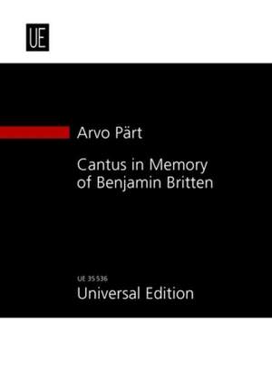 Pärt, Arvo: Cantus in Memory of Benjamin Britten