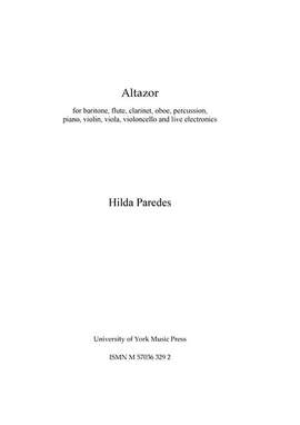 Hilda Paredes: Altazor