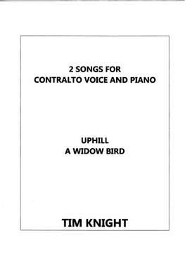 Knight: 2 Contralto Songs