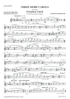 Elms: Three More Carols Flute Part