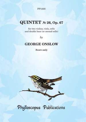 Onslow: Quintet No. 26, Op. 67 - Score only
