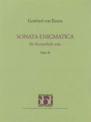 von Einem: Sonata Enigmatica Op.81