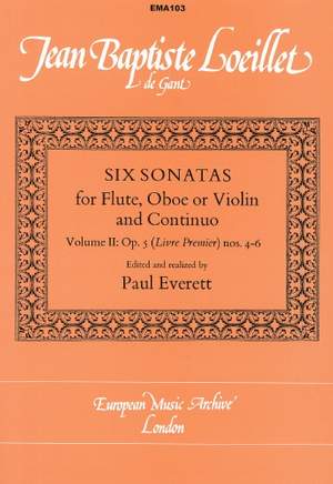 Loeillet: Six Sonatas Op. 5 Volume 2