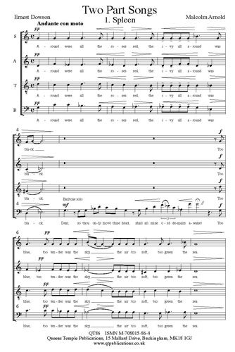 Arnold: Two Part Songs