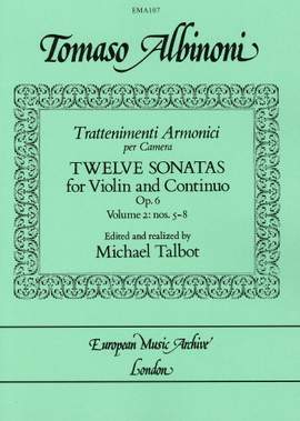 Albinoni: Trattenimenti armonici per camera - Twelve Sonatas (Op. 6 No5-8) Volume 2