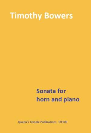 Bowers: Sonata for horn and piano