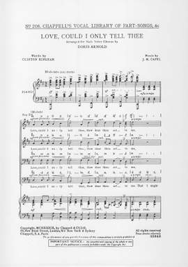 Capel: Love Could I Only Tell Thee