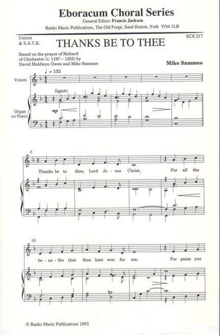 Sammes: Thanks Be To Thee