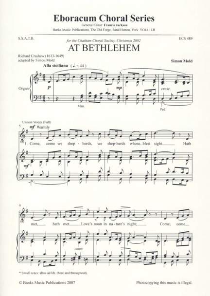 Mold: At Bethlehem