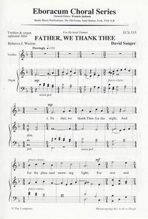 Sanger: Father We Thank Thee
