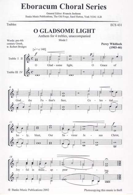 Whitlock: O Gladsome Light