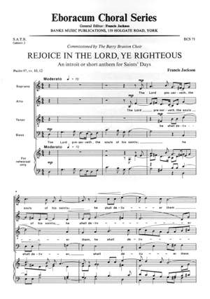 Jackson: Rejoice In The Lord Ye Righteous