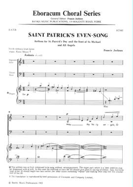 Jackson: Saint Patrick's Even-Song