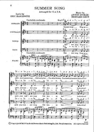 Dvorak: Summer Song