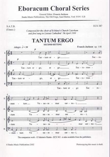 Jackson: Tantum Ergo