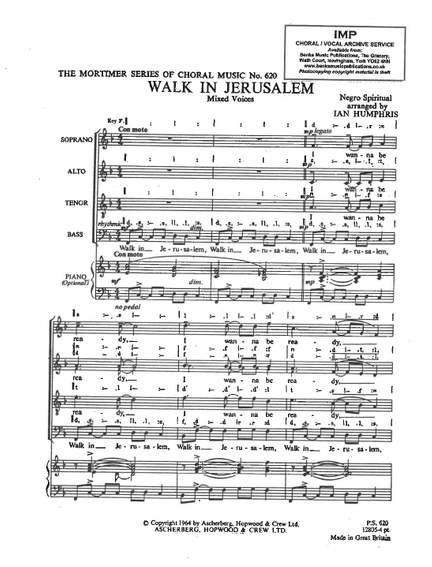 Humphris: Walk In Jerusalem