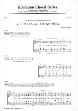 Tunnard: Versicles & Responses