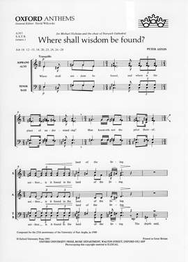 Aston: Where Shall Wisdom Be Found?