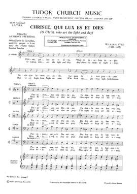 Byrd: Christe Qui Lux Es Et Dies