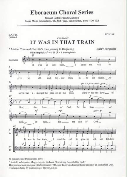 Ferguson: It Was In That Train