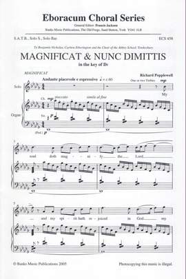 Popplewell: Magnificat & Nunc Dimittis
