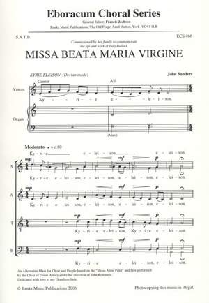 Sanders: Missa Beata Maria Virgine