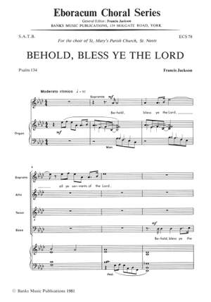Jackson: Behold Bless Ye The Lord