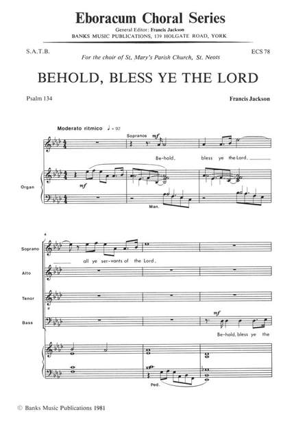 Jackson: Behold Bless Ye The Lord