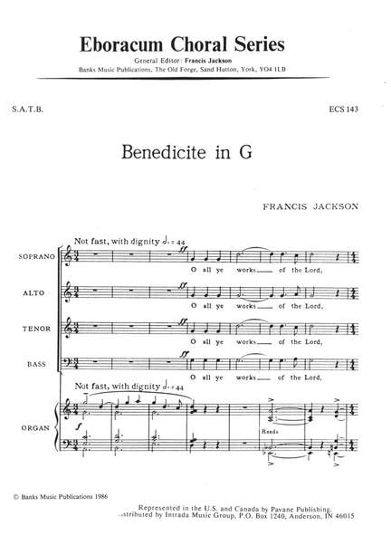 Jackson: Benedicite In G