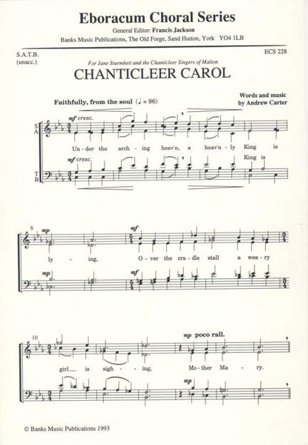Carter: Chanticleer Carol
