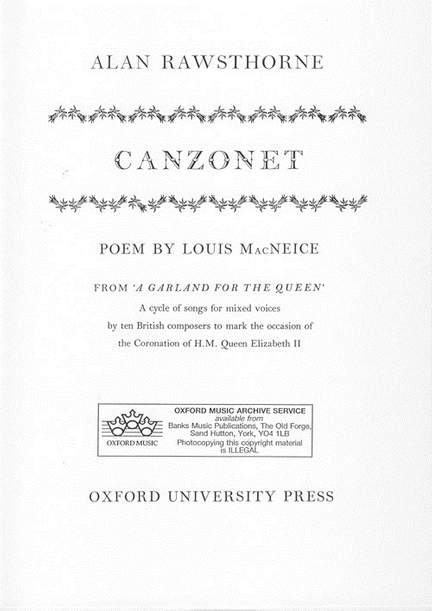 Rawsthorne: Canzonet