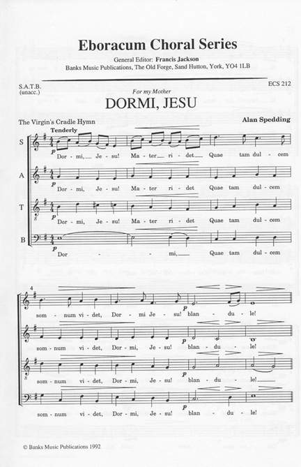 Spedding: Dormi Jesu