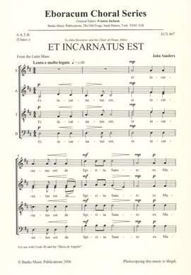 Sanders: Et Incarnatus Est