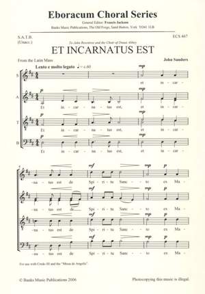 Sanders: Et Incarnatus Est