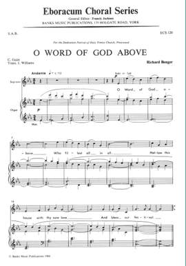 Benger: O Word Of God Above