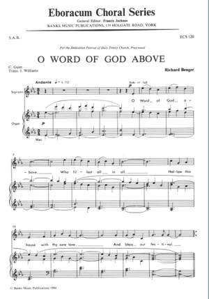 Benger: O Word Of God Above