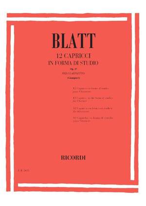 Blatt: 12 Capricci in Forma di Studio Op.17