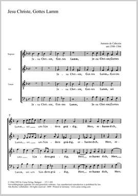 Cabezón: Jesu Christe, Gottes Lamm (mixolydisch)