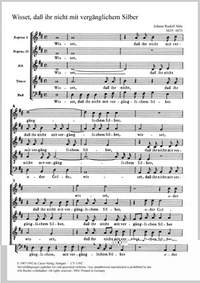 Ahle: Wisset, daß ihr nicht mit vergänglichem Silber