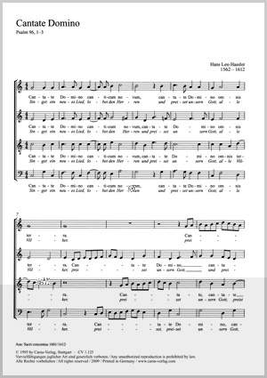 Hassler: Cantate Domino (Singet dem Herrn) (C-Dur)