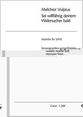 Vulpius: Sei willfährig deinem Widersacher (DDur)