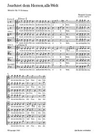 Grimm: Jauchzet dem Herren, alle Welt (CDur)